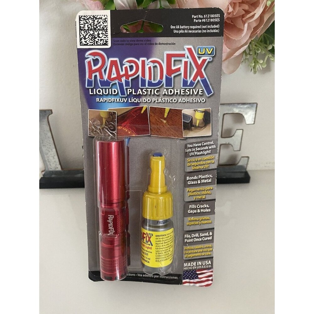 Rapid Fix UV Liquid Plastic Adhesive With UV Lamp # 6121815 Auto‎ New In Box